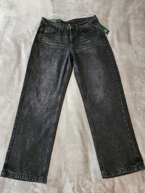 Low Rise Straight Leg Black Jeans Y2K Grunge | Wild Fable Size 8